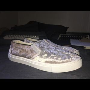 Crushed Velvet Slip-ons
